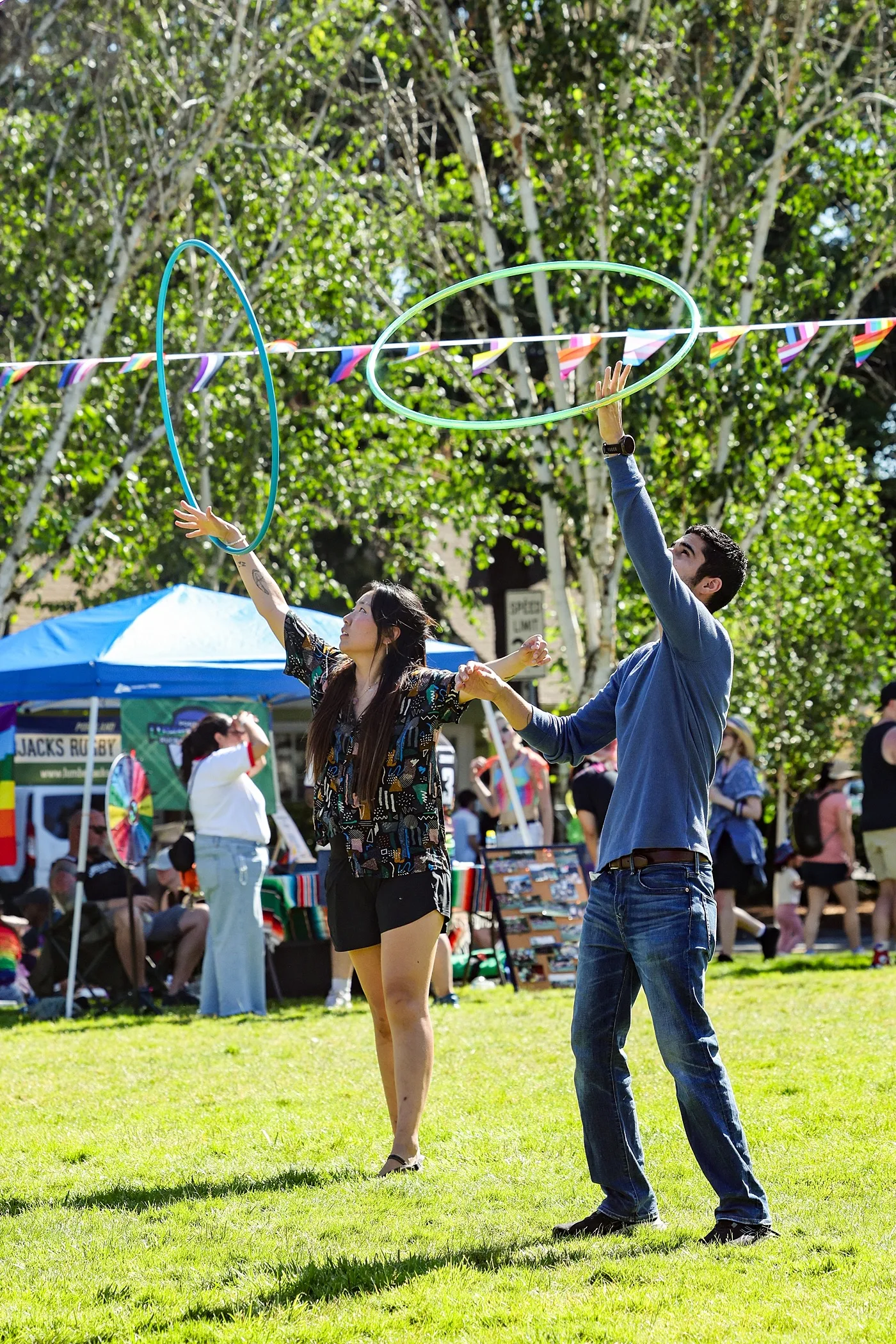 attendees hula hoop
