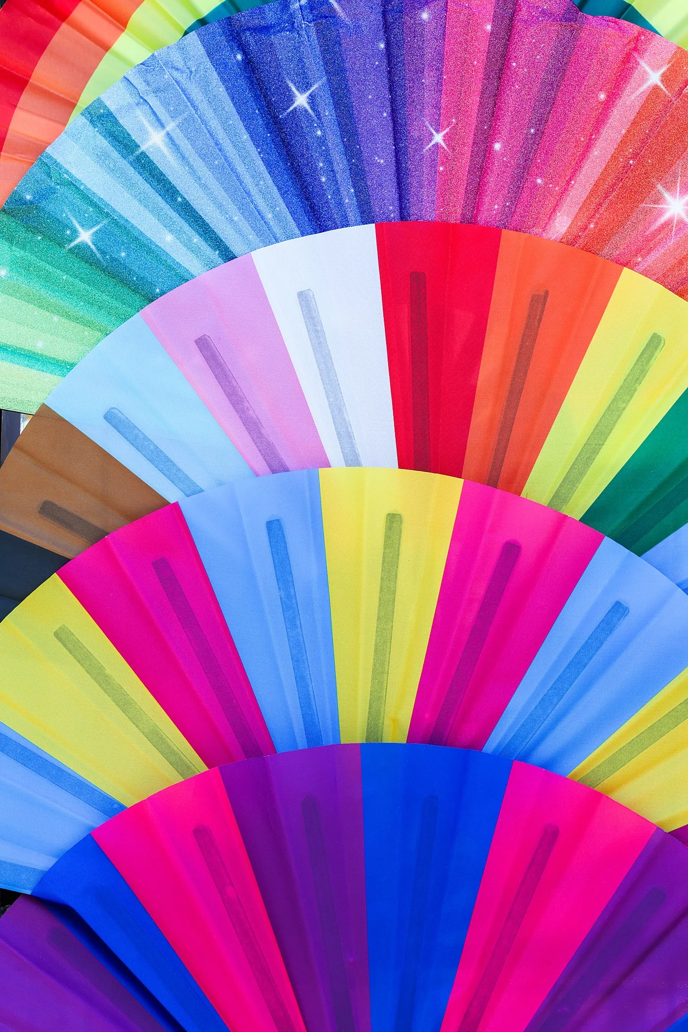 background rainbow fans