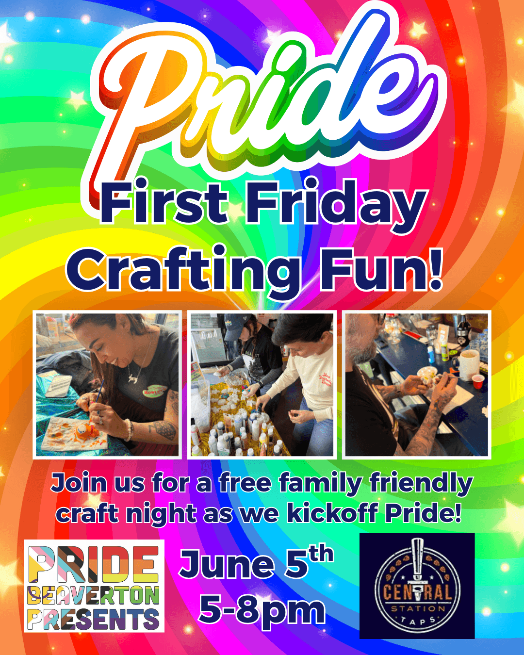 beaverton pride first friday craft night